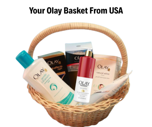 Olay skincare products basket shipped from USA to Kenya via Kentex Cargo