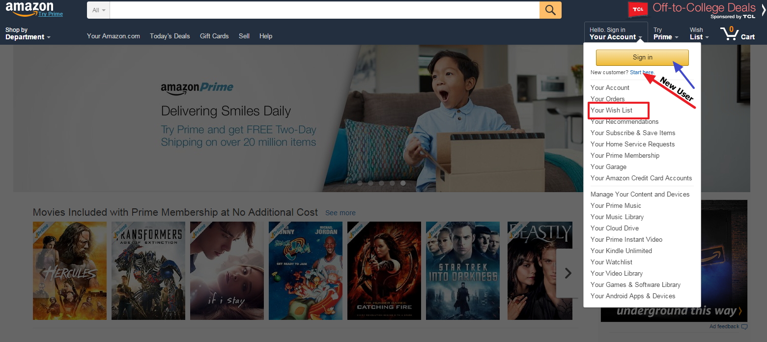 How to create amazon wish list in Kenya and send it to Kentex Cargo